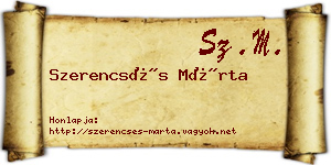 Szerencsés Márta névjegykártya